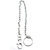 Faynci Silver Long Drawn Cable Chain Clasp Key Ring Metal Waist Belt Hook Key Chain