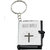 Faynci Mini Holy Bible Religious Key Chain in Silver with Actual Bible Text Pages