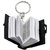 Faynci Mini Holy Bible Religious Key Chain in Golden with Actual Bible Text Pages