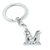 Faynci Alphabet M Metal Key Chain For Unisex with attractive Diamond