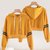 Raabta Fashion Mustard Stripe Pullover Hooded Sweatshirt For Women