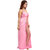 Be You Pink Solid Women Nighty / Night Dress