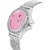 True Colors Pink Peacock Dial Silver Strap Analog watch for Girls and Women Watch - For Women
