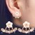 White and Golden Flower Earrings