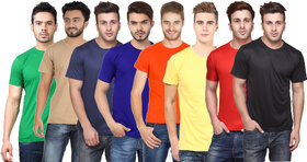 KETEX Men's Multicolor Round Neck T-shirt
