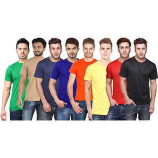 KETEX Men's Multicolor Round Neck T-shirt