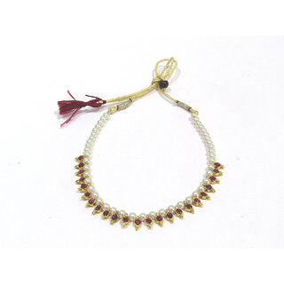                       Magenta Pearl Necklace                                              
