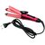 2 in 1 Professional NHC-2009 Hair Styler- Hair Straightener and Hair Curler (Pink)