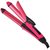 2 in 1 Professional NHC-2009 Hair Styler- Hair Straightener and Hair Curler (Pink)