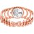Women Rose Gold - Copper metal strap diamond studded fancy and attractive Watch - For Women