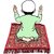 Ny Stores Polyester Beautiful Multicolour janamaz / prayer mat ( 24''x 24'' ) Pack of 4