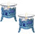 PeepalComm Tea Light Candle Blue Crown Pack of 3 with Tea Lights for Diwali Home Decoration