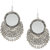 Silver Plated Afghani Mirror Earrinng by Sparkling Jewellery