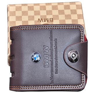 BMW Men Brown PU Bi-fold Wallet