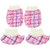Neska Moda Baby Pink and Blue Mittens And  Booties with Cap Set 6 Pcs Combo 0 To 6 Months