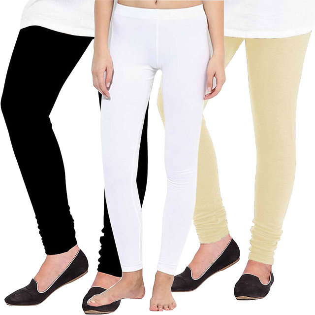 Buy Woolen Leggings for Women, Winter Bottom Wear Combo Pack of 3 (Black,  White and Cream) - Free Size Online @ ₹499 from ShopClues