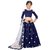 F Plus Fashion Blue Latest Embroidered Wedding wear Semi Stitched Kids Lehenga Choli (Comfortable To 8-13 Year Girls )