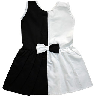 girls black cotton dress