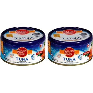 Golden Prize Tuna Salad with Vegetables Mexican Style 185Gms Each - Pack of 2 Units