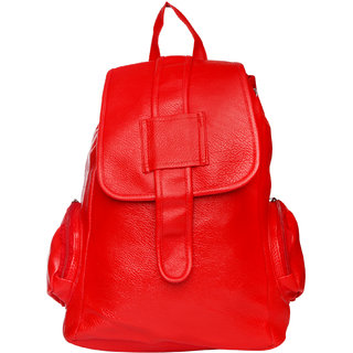 red colour college bag