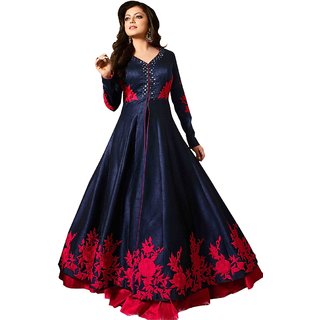 dress latest gown banglory anarakali embroidered semi wear designer shopclues