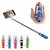 Combo of Selfie Stick and USB LED Light (Assorted Colors)
