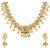Kord Store Party Wear gold and white  Traditional Jewellery Necklace Set with Earrings for Women Girls.