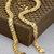 Fashion Frill Trendy Lotus Design Double Coated  Byzantine Stylish Bold Gold Plated Designer Chain Combo(FF319FF348)