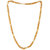 Fashion Frill Trendy Lotus Design Double Coated  Byzantine Stylish Bold Gold Plated Designer Chain Combo(FF319FF348)