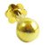 Vinayak Gold Nose Stud beautiful plain ball design(2.5 mm)