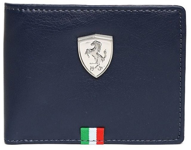 Puma Men Blue Genuine Leather Wallet 