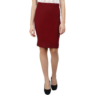 Buy Maroon Color Cotton Skirt Online @ ₹399 from ShopClues