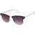 Arzonai Clubaster Wayfarer White-Black UV Protection Sunglasses For Men & Women [MA-319-S2 ]