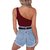 The Blazze Women's Sleeveless Crop Tops Sexy Strappy Tees.