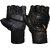 CP Bigbasket Exercise Weight Lifting Leather Padding Gym  Fitness Gloves (Free Size, Black)