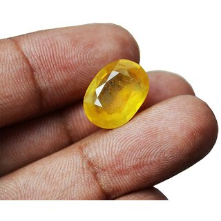                       Pukhraj/ Yellow Sapphire 4.00 Ratti Certified Loose Gemstone Rashi Ratna by Bhairaw gems                                              