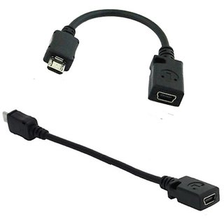 Buy Tech Gear Micro USB V8 Male to V3 Mini Female Cable Mini USB ...