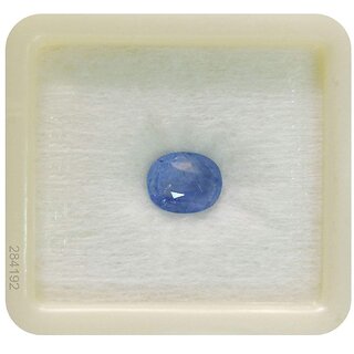                       Natural Gemstone Very Rich Oval Cut Certified Blue Sapphire 3.25 Ratti Pukhraj.                                              