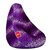 Comfy Bean Bags - Bean Bag - Designer Two Tone Fabric - Size Xxl - Filled With Beans Filler ( Leopard Purple )