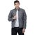 Emblazon Men's Grey Leather Jacket