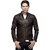 Lambency Men's Brown Leather Jacket