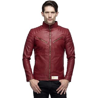 Lambency online leather jacket