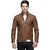 Lambency Men's Brown Leather Jacket