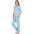Mystere Paris Blue Classic Shirt Pyjama Set