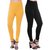 HauteAndBold Yellow  Black  Super Cotton Churidar LEGGING and and multicolours Colours Leggings for Womens and Girls- Sizes - M, L, XL, 2XL, 3XL,