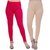 HauteAndBold  Beige  pink Super Cotton Churidar LEGGING and and multicolours Colours Leggings for Womens and Girls- Sizes - M, L, XL, 2XL, 3XL,