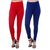 HauteAndBold Red   Blue  Super Cotton Churidar LEGGING and and multicolours Colours Leggings for Womens and Girls- Sizes - M, L, XL, 2XL, 3XL,