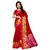 Women's Red Color Chanderi Silk Saree With Blouse