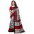 Women's Black, Off White, Maroon Color Poly Silk Saree With Blouse