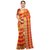 Women's Yellow, Red Color Cotton Silk and Poly Silk Saree With Blouse